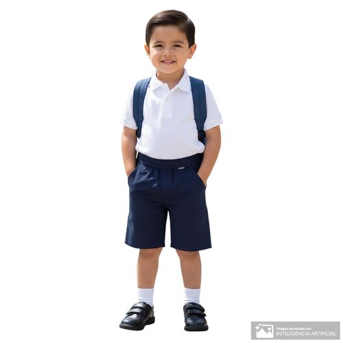 Short escolar azul para niño