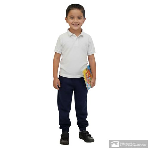 Pantalón escolar azul jogger para niño