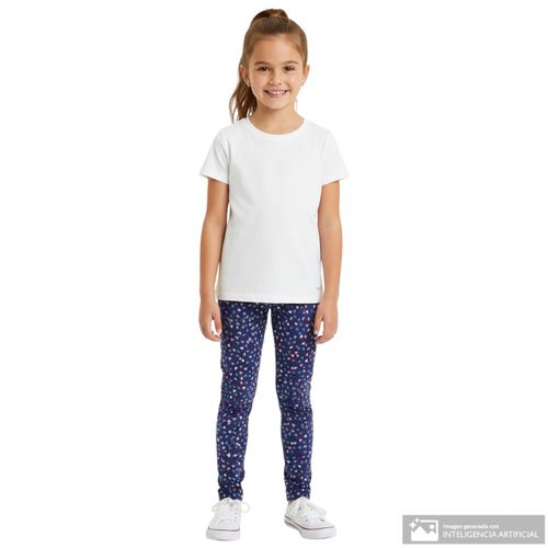 Leggins azul estampado para niña