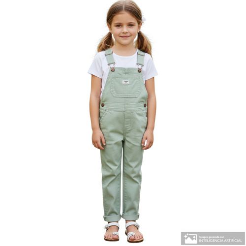 Overol verde para niña