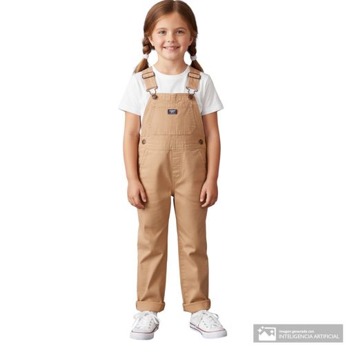 Overol beige para niña