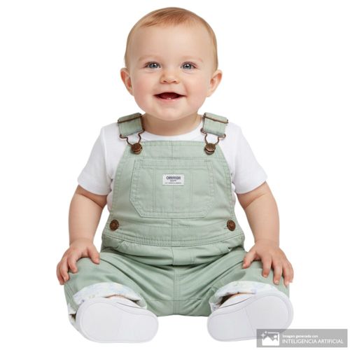 Overol verde para bebé niño