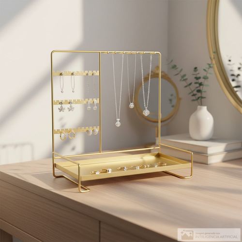 Joyero organizador con bandeja 27x15 cm