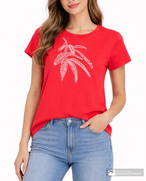 Camiseta Unexpected estampada manga corta para mujer