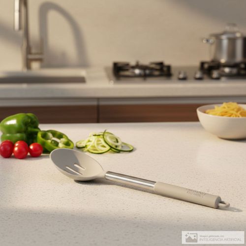 Cuchara ranurada de plástico 34 cm