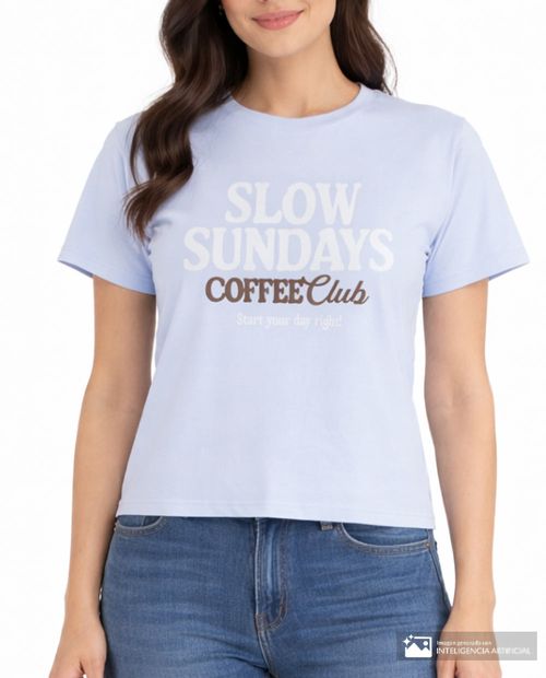 Camiseta Orange estampada manga corta para mujer