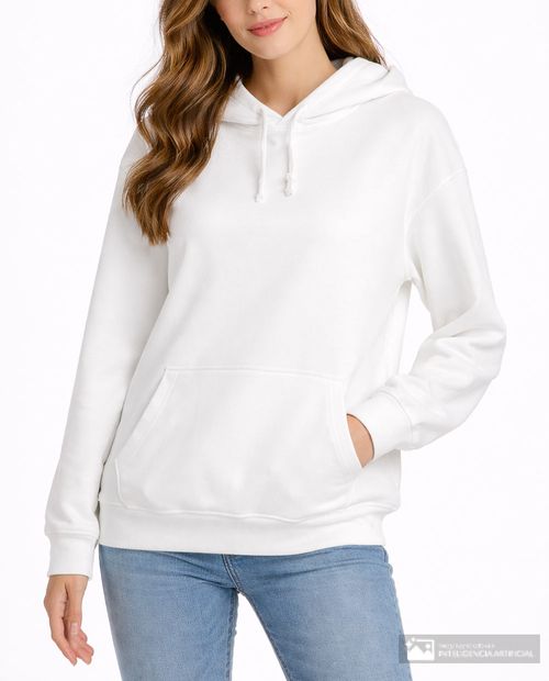 Suéter Orange hooded blanco para mujer
