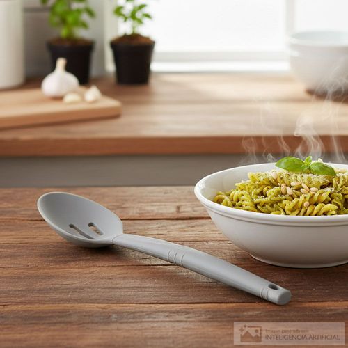 Cuchara ranurada de plástico 34 cm