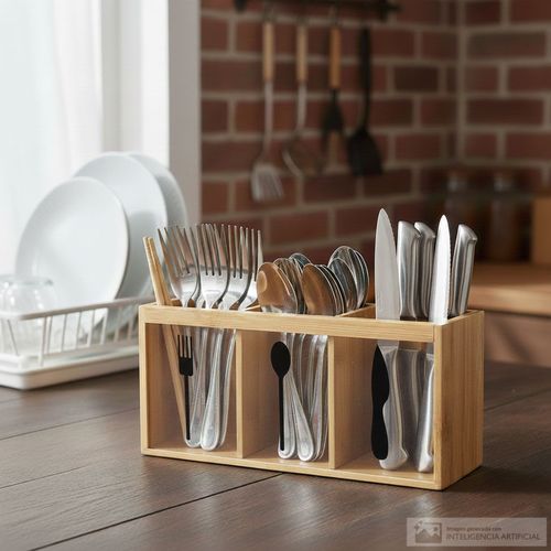 Caja organizadora para cubiertos 27x9x13 cm