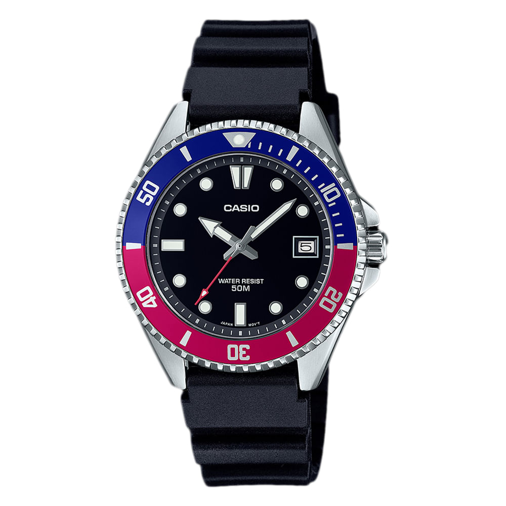 Reloj Casio análogo de resina color negro para hombre