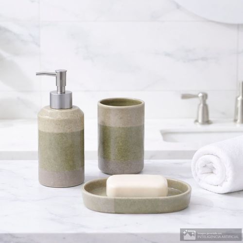 Set 3 piezas de cerámica para baño