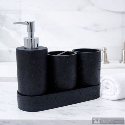 Set de 4 piezas de poliresina para baño