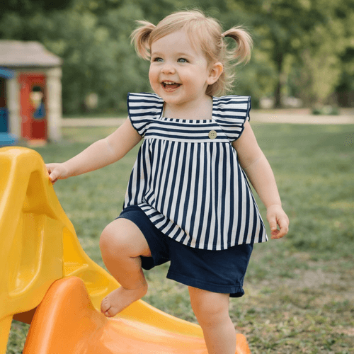 Conjunto de 2 piezas azul para bebé niña