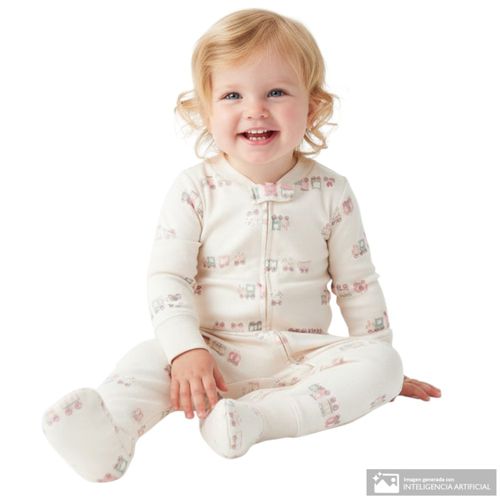 Pijama multicolor estampada para bebé niña