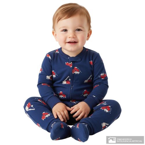 Pijama multicolor con estampado para bebé niño