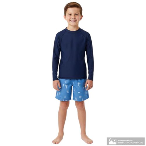 Calzoneta celeste con estampado para niño