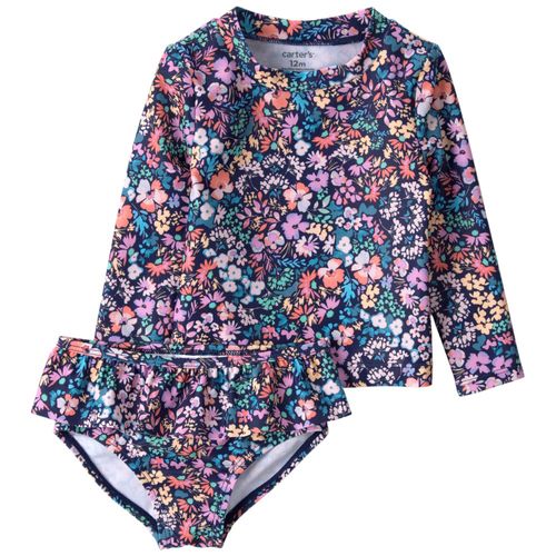 Traje de baño de 2 piezas estampada para bebé niña