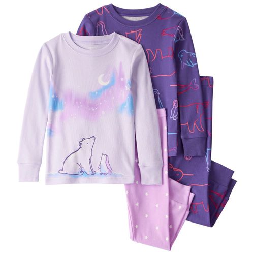 Set de 2 pijamas multicolor con estampado para bebé niña