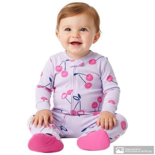 Pijama multicolor con estampado para bebé niña