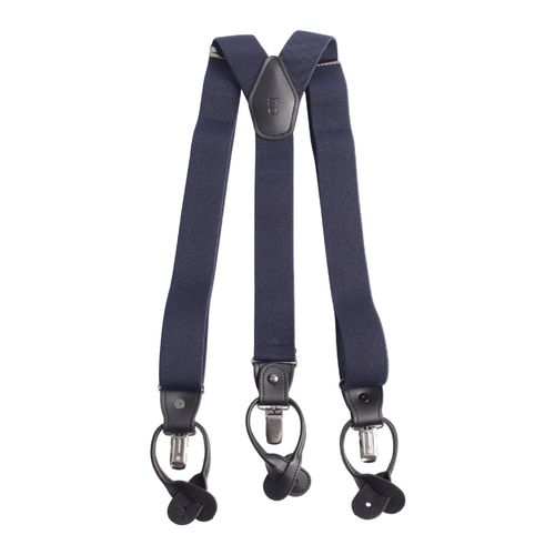 Tirantes PuroEGO azul navy sólido para hombre