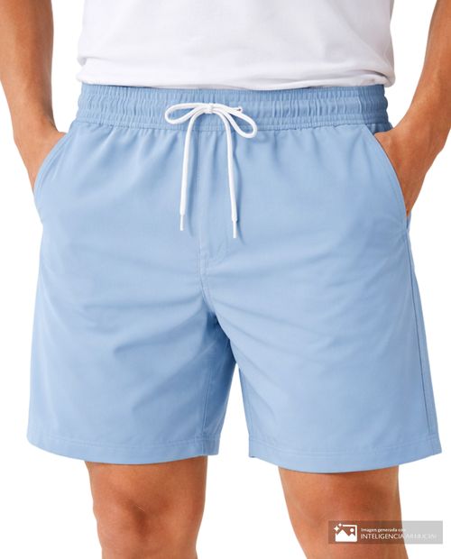 Calzoneta de baño Orange celeste sólida para hombre