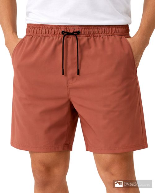 Calzoneta de baño Orange anaranjado oscuro sólida para hombre