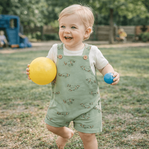 Conjunto bicolor de 2 piezas estampado para bebé niño