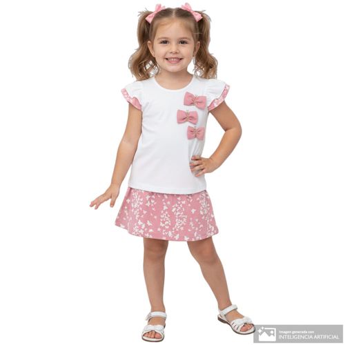 Conjunto bicolor de 2 piezas para niña