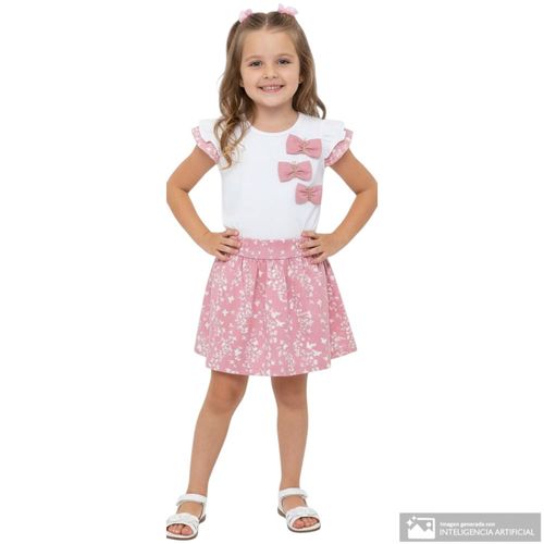 Conjunto bicolor de 2 piezas para niña