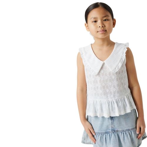 Blusa blanca para niña
