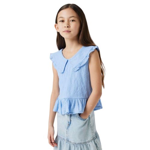 Blusa azul para niña