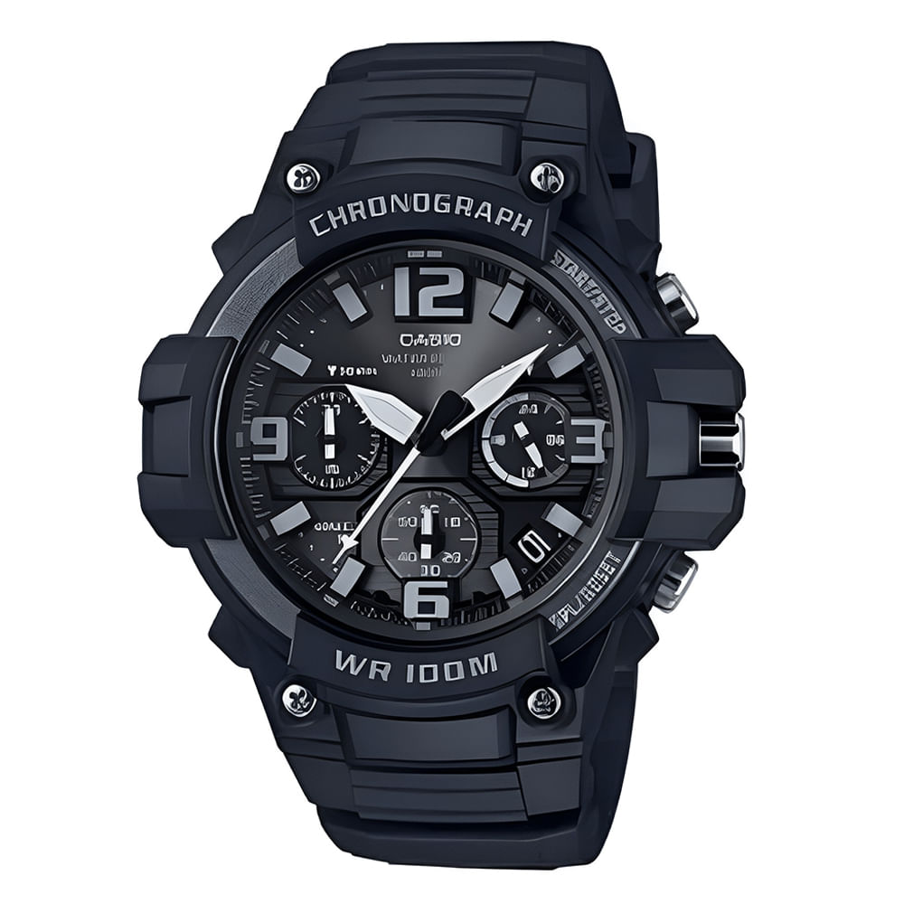 Reloj Casio análogo cronógrafo de resina color negro para hombre