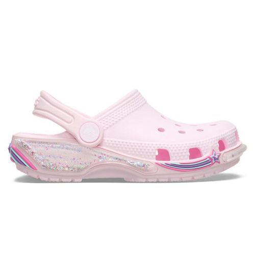 Crocs clásico Star Sparkle Shaker rosado para niña