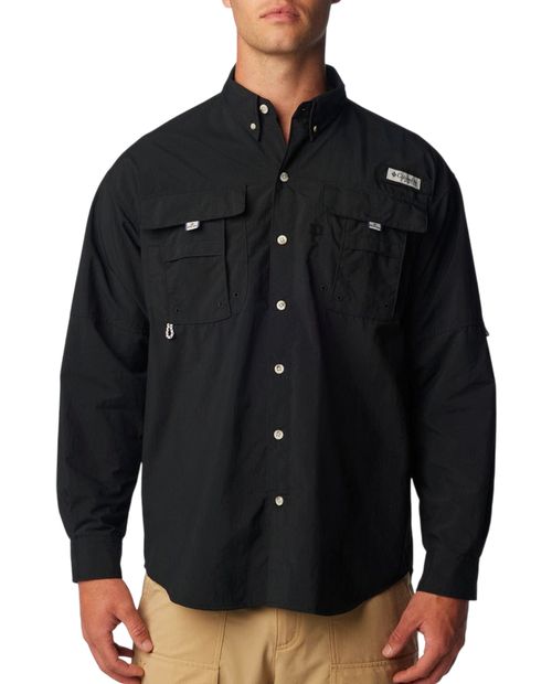 Camisa Columbia Bahama II negra texturizada para hombre