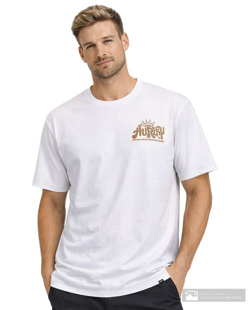 Camiseta Hurley ivory estampada para hombre