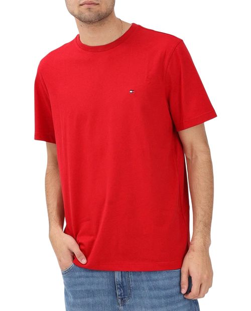 Camiseta Tommy Hilfiger regular fit roja sólida para hombre