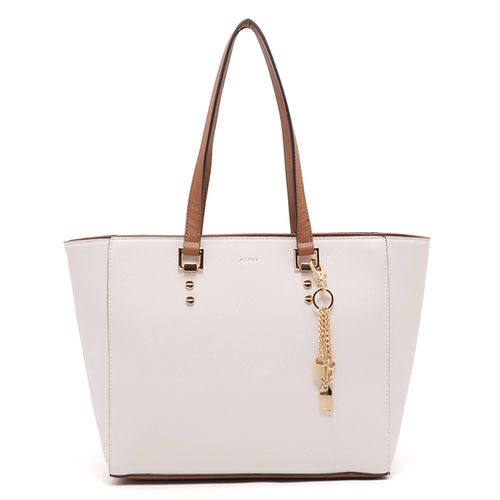 Cartera tote Aldo color blanco bone para mujer