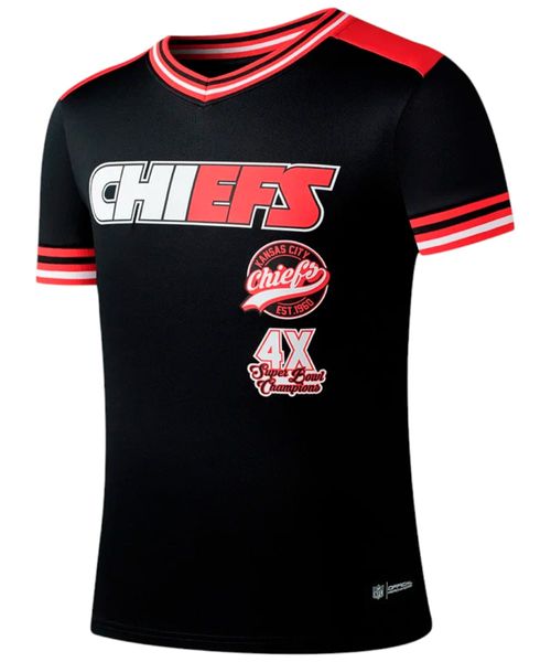 Camiseta deportiva negra Kansas City Chiefs para hombre