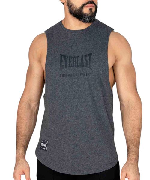 Camiseta deportiva gris sin mangas para hombre