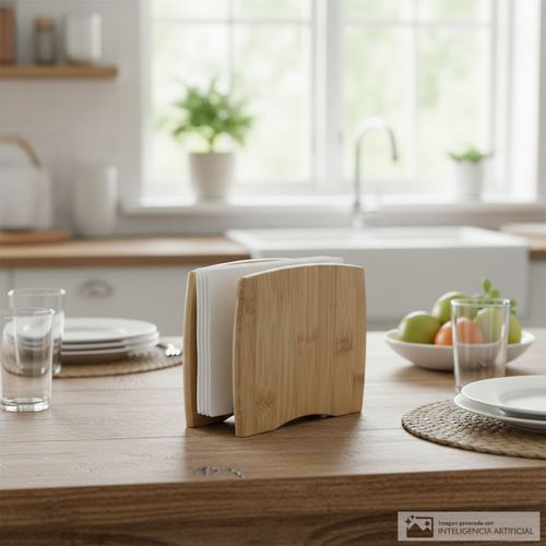 Porta servilletas de madera 11x15 cm