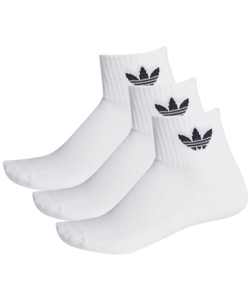 Set de 3 pares de calcetines deportivos blancos Adidas para hombre