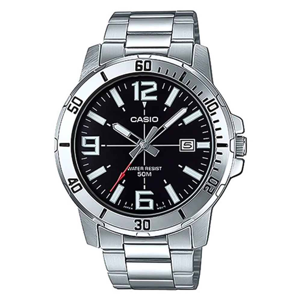Reloj Casio análogo metálico plateado para hombre - Siman El Salvador
