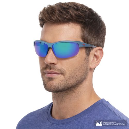 Lente de sol deportivos de acetato azul para hombre New Balance