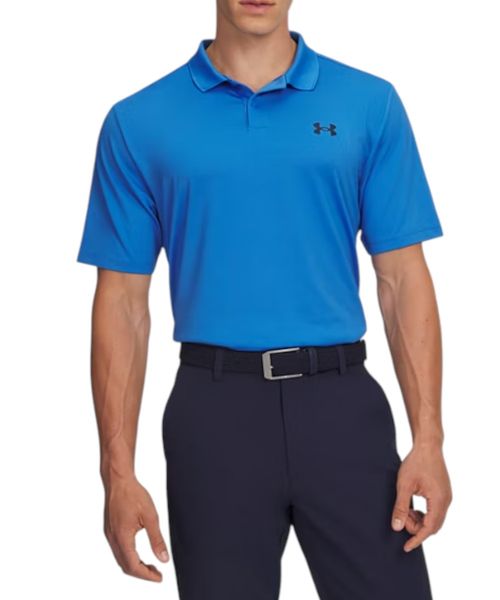 Camisa deportiva tipo polo azul para hombre