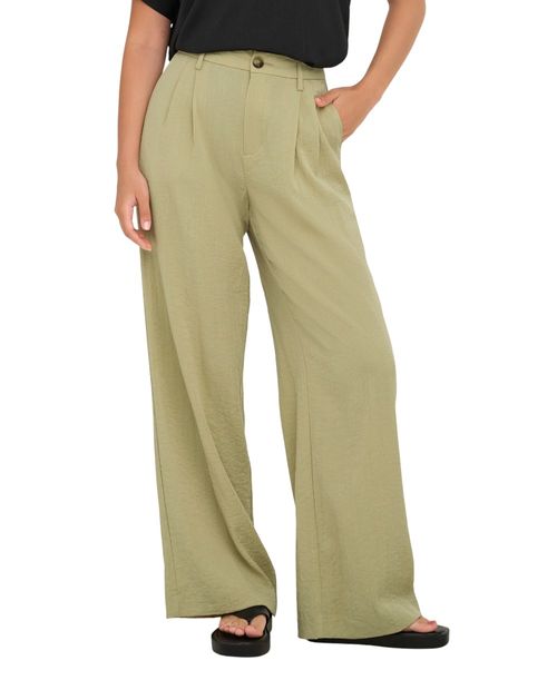 Pantalón JDY wide leg largo 32" de cintura alta para mujer