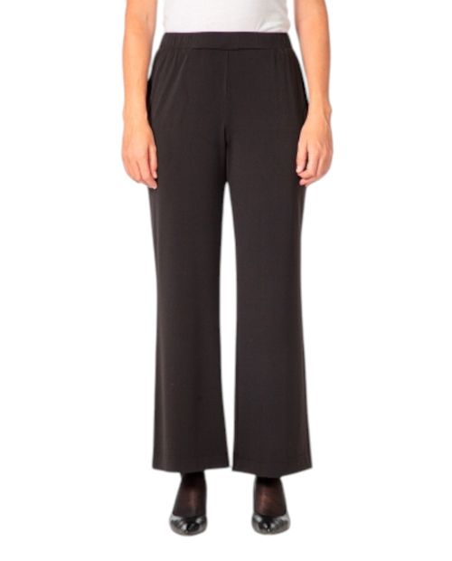 Pantalón Punt Roma palazzo negro de cintura alta para mujer