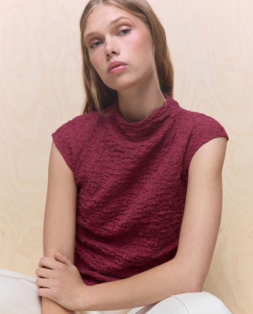 Camiseta Easy Wear rosada manga corta para mujer