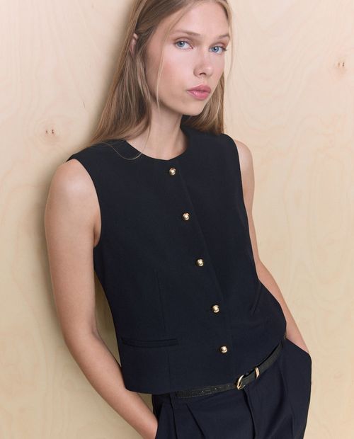 Chaleco Easy Wear negro para mujer