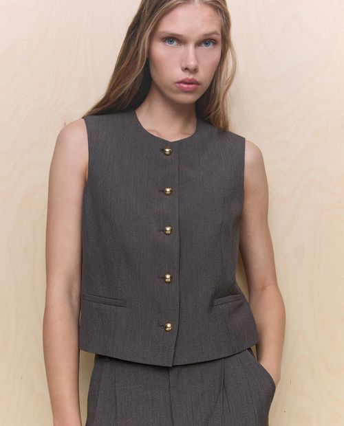 Chaleco Easy Wear gris para mujer