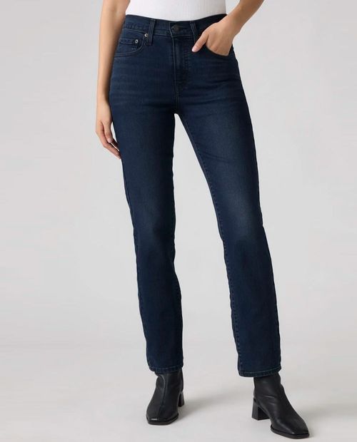 Jeans Levi's 724 straight azul de cintura alta para mujer